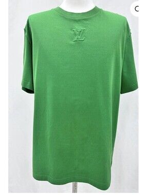 LOUIS VUITTON SMALL ORANGE EMBOSSED LV LOGO T-SHIRT MEN’S